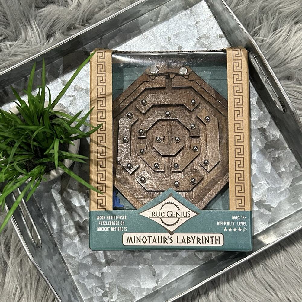 Project Genius Minotaur's Labyrinth‎ Wood Brain Teaser Puzzle Based On Ancient